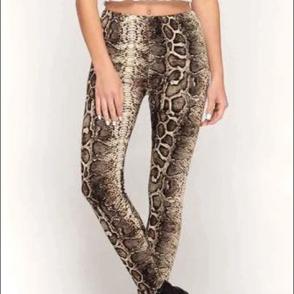 Python Snake Print Leggings Plus Size Leggings Pants One Size S M L Nwt